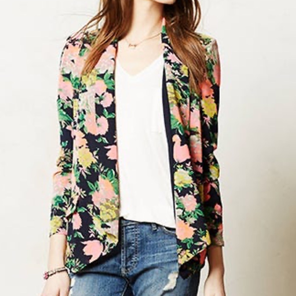 ANTHROPOLOGIE CARTONNIER Botanic Blazer XS